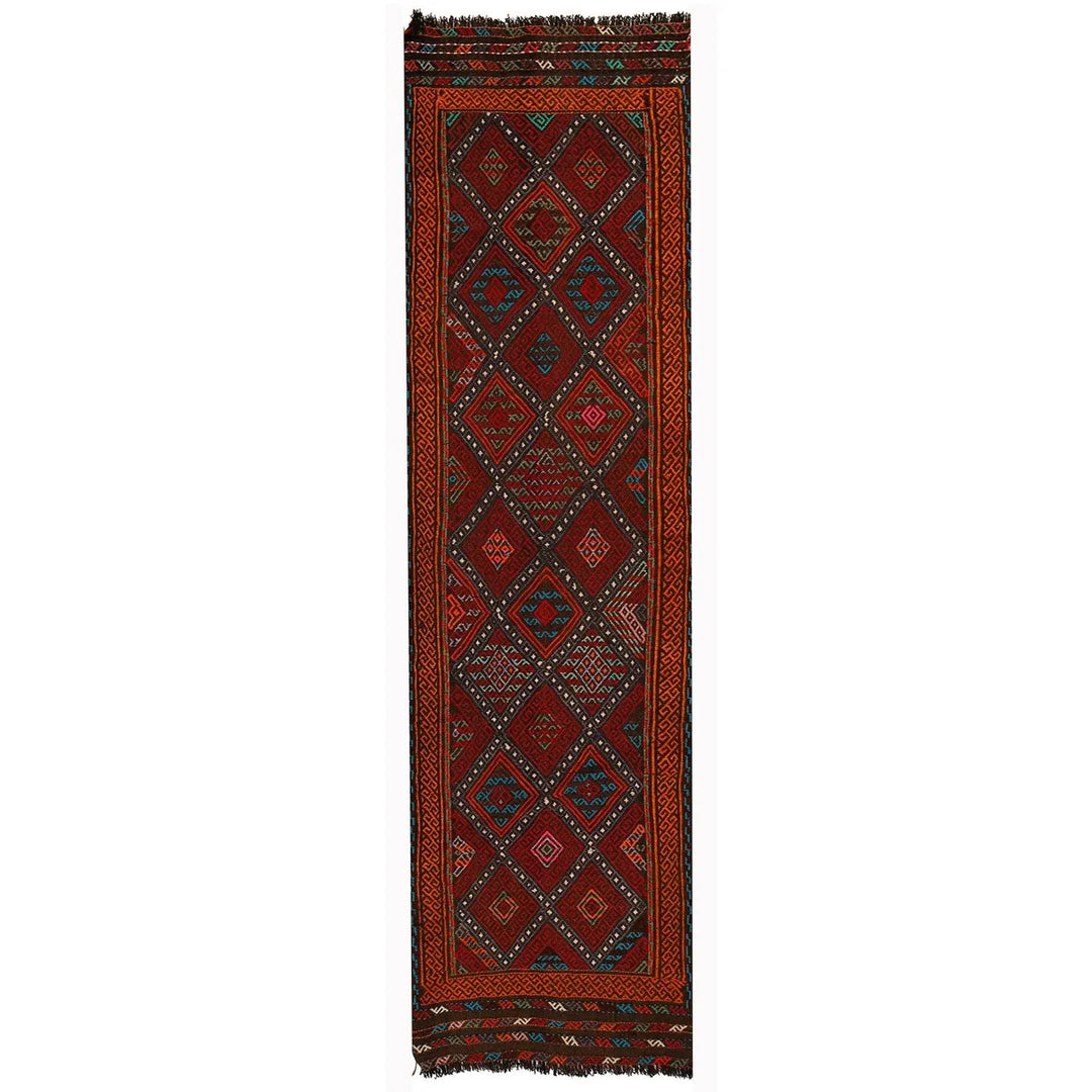 Afghan Suzuni Rug 2' 0" x 6' 11" Flat-Weave | No. AL52849