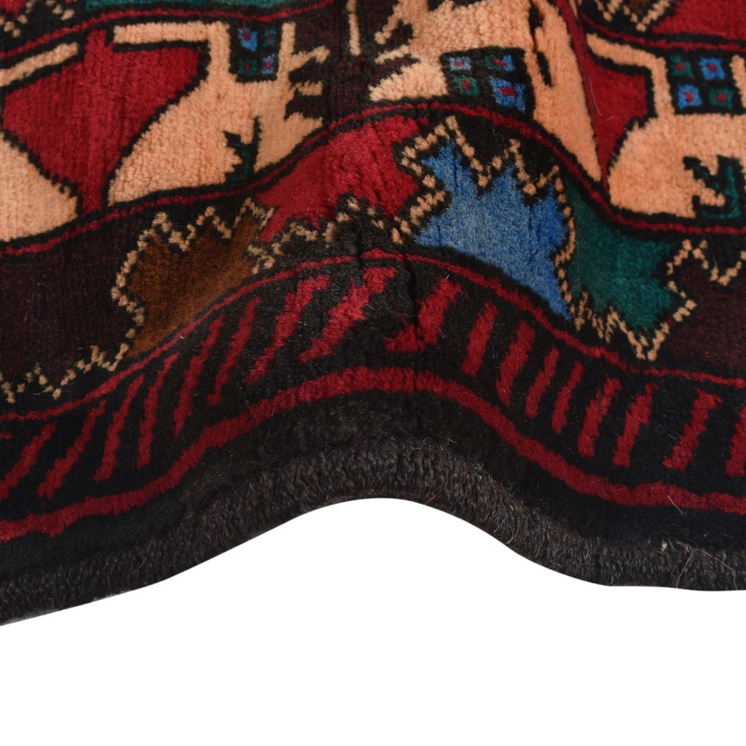 Afghan Baluchi Rug 2' 11" x 4' 10" Hand-Knotted | No. AL52969