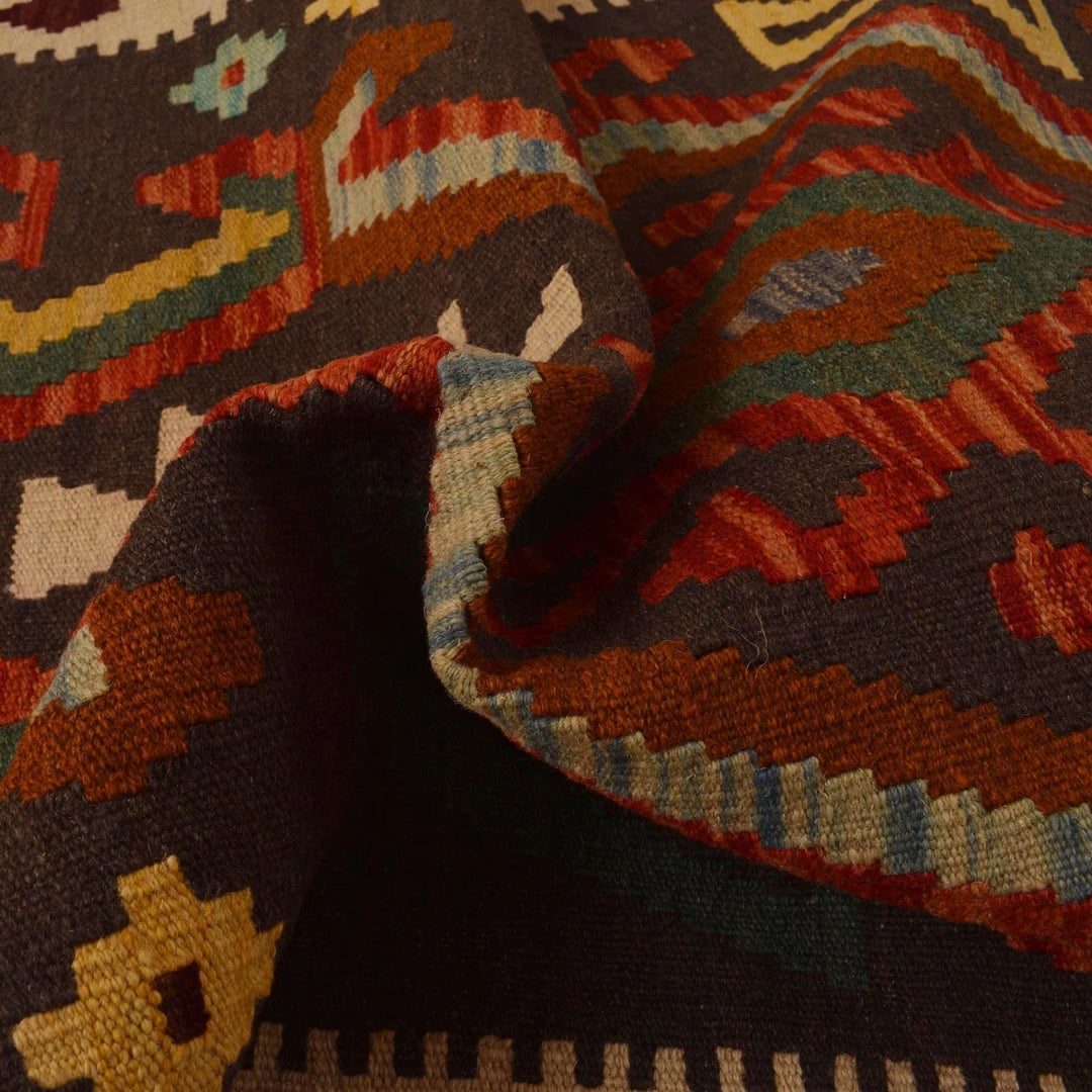 Afghan Kilim Rug 2' 9" x 10' 0" Flat-Weave | No. AL53035