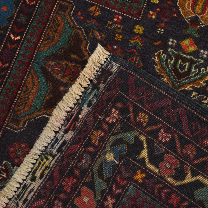 Afghan Prayer Rug 3' 1" x 4' 4" Hand-Knotted | No. AL53051
