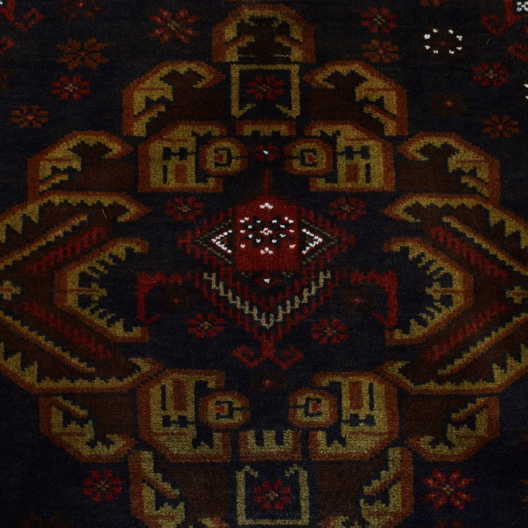 Afghan Baluchi Rug 4' 7" x 6' 10" Hand-Knotted | No. AL53217