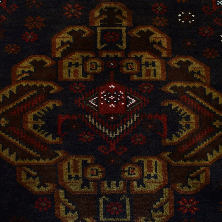 Afghan Baluchi Rug 4' 7" x 6' 10" Hand-Knotted | No. AL53217