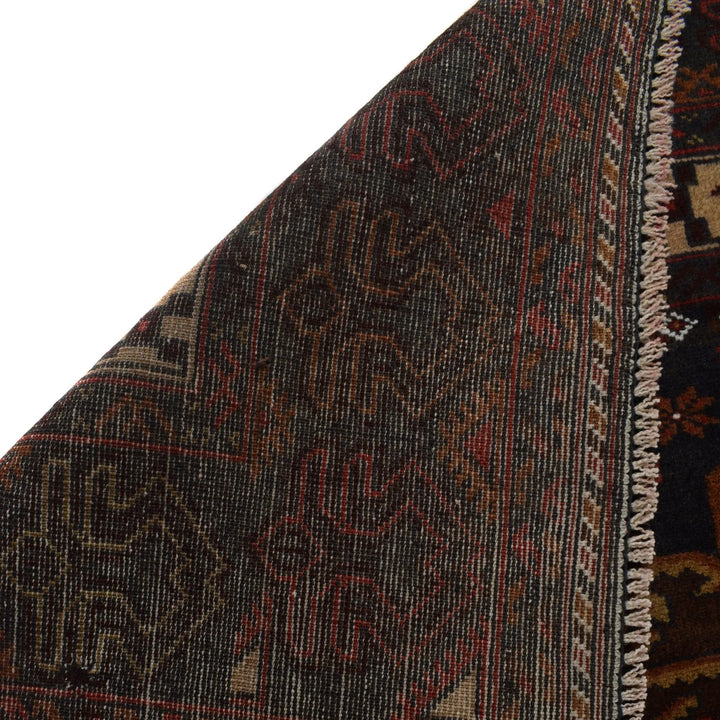 Afghan Baluchi Rug 4' 7" x 6' 10" Hand-Knotted | No. AL53217