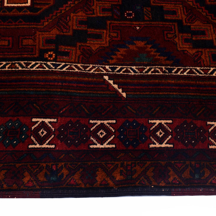 Afghan Baluchi Rug 4' 1" x 6' 6" Hand-Knotted | No. AL53287