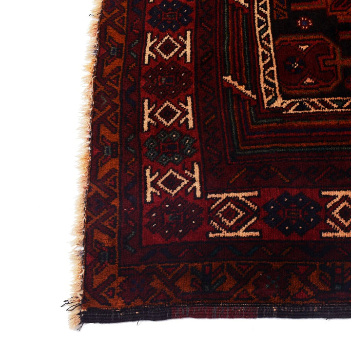 Afghan Baluchi Rug 4' 1" x 6' 6" Hand-Knotted | No. AL53287