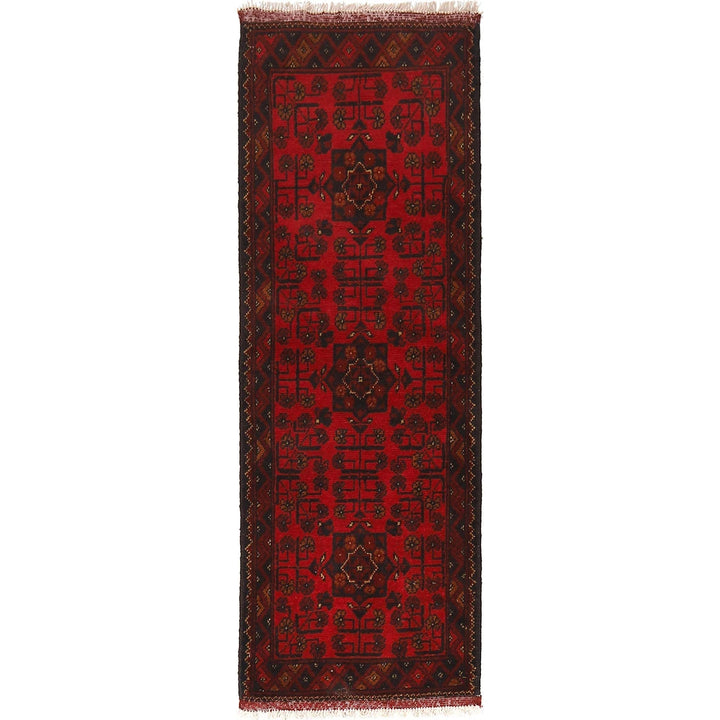 Red Afghan Khal Mohammadi Rug 1' 8" x 4' 10" Hand-Knotted | No. AL53312