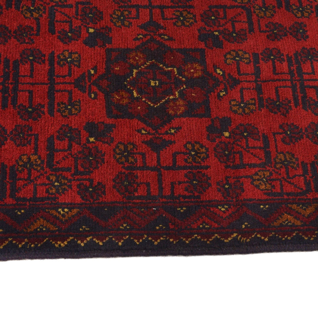 Red Afghan Khal Mohammadi Rug 1' 8" x 4' 10" Hand-Knotted | No. AL53312