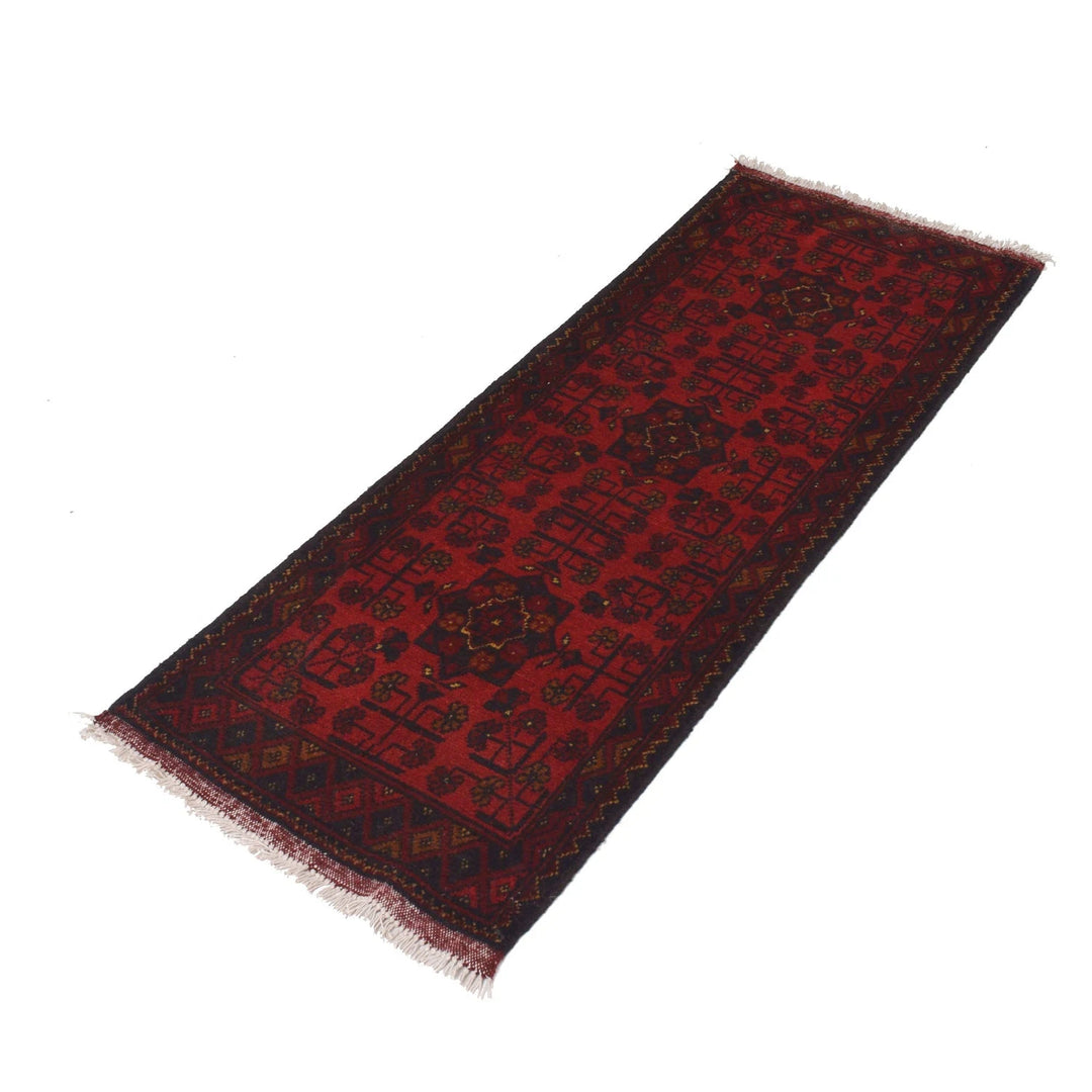 Red Afghan Khal Mohammadi Rug 1' 8" x 4' 10" Hand-Knotted | No. AL53312