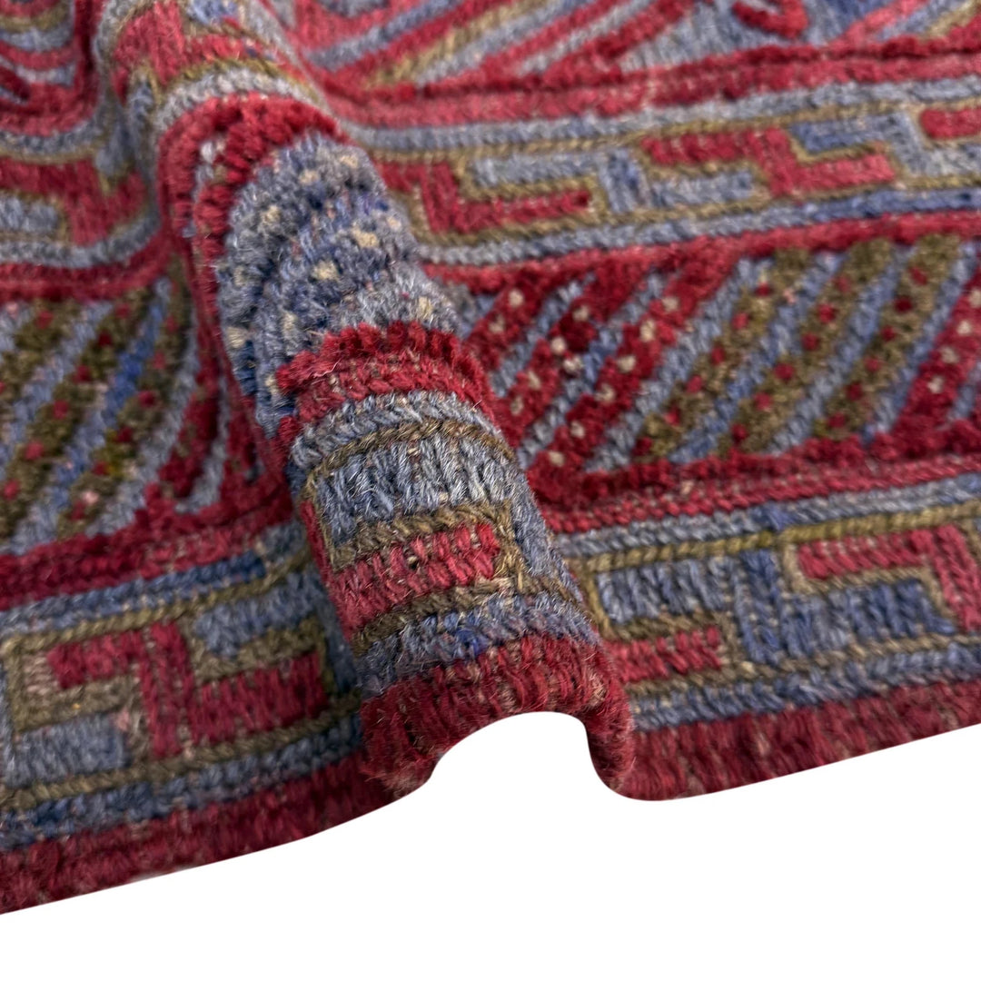 Multicolor Afghan Mashwani Rug 3' 8" x 4' 2" Hand-Knotted | No. AL53410