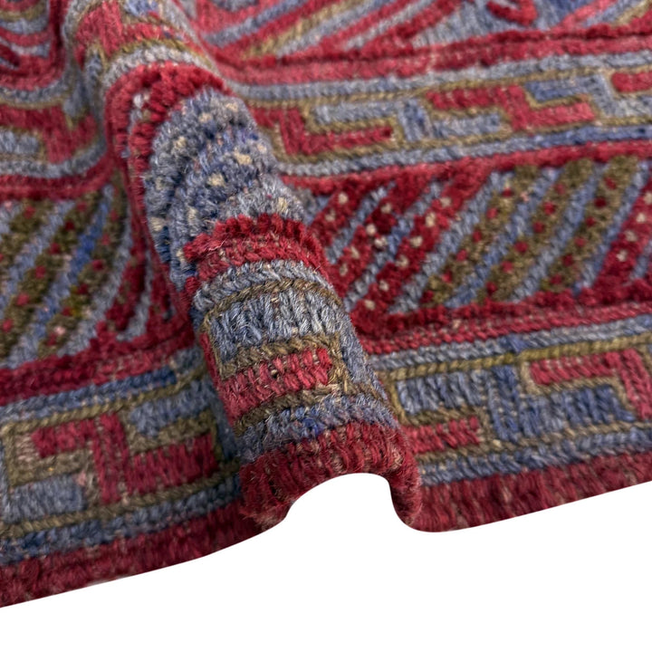 Multicolor Afghan Mashwani Rug 3' 8" x 4' 2" Hand-Knotted | No. AL53410