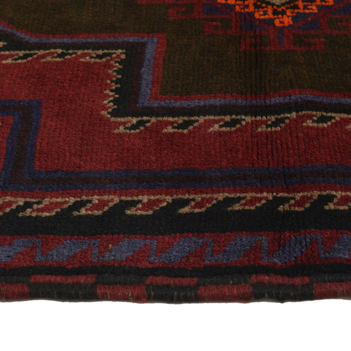 Afghan Baluchi Rug 3' 0" x 4' 6" Hand-Knotted | No. AL53416