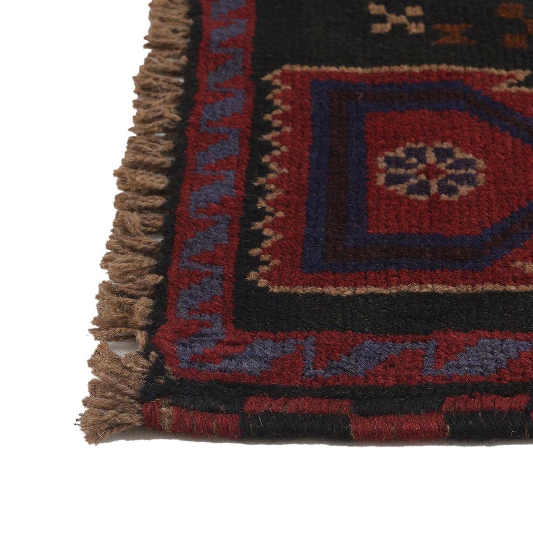 Afghan Baluchi Rug 3' 0" x 4' 6" Hand-Knotted | No. AL53416