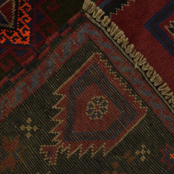 Afghan Baluchi Rug 3' 0" x 4' 6" Hand-Knotted | No. AL53416