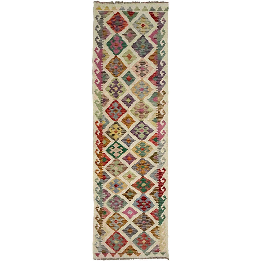 Afghan Vegetable Kilim Rug 2' 6" x 9' 6" Flat-Weave | No. AL53656