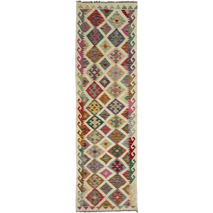 Afghan Vegetable Kilim Rug 2' 6" x 9' 6" Flat-Weave | No. AL53656