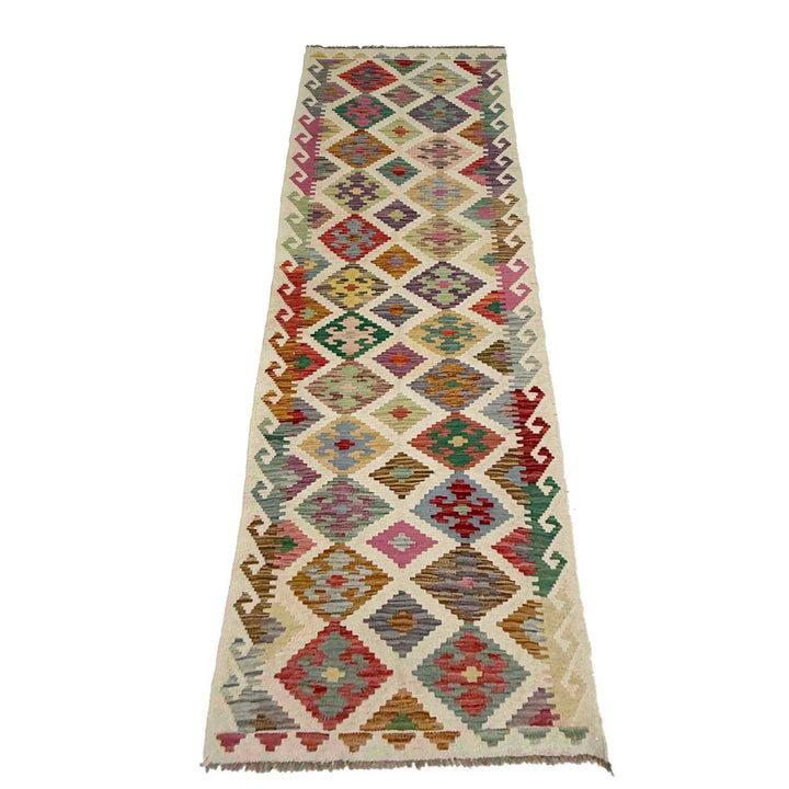 Afghan Vegetable Kilim Rug 2' 6" x 9' 6" Flat-Weave | No. AL53656