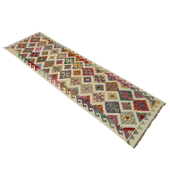 Afghan Vegetable Kilim Rug 2' 6" x 9' 6" Flat-Weave | No. AL53656