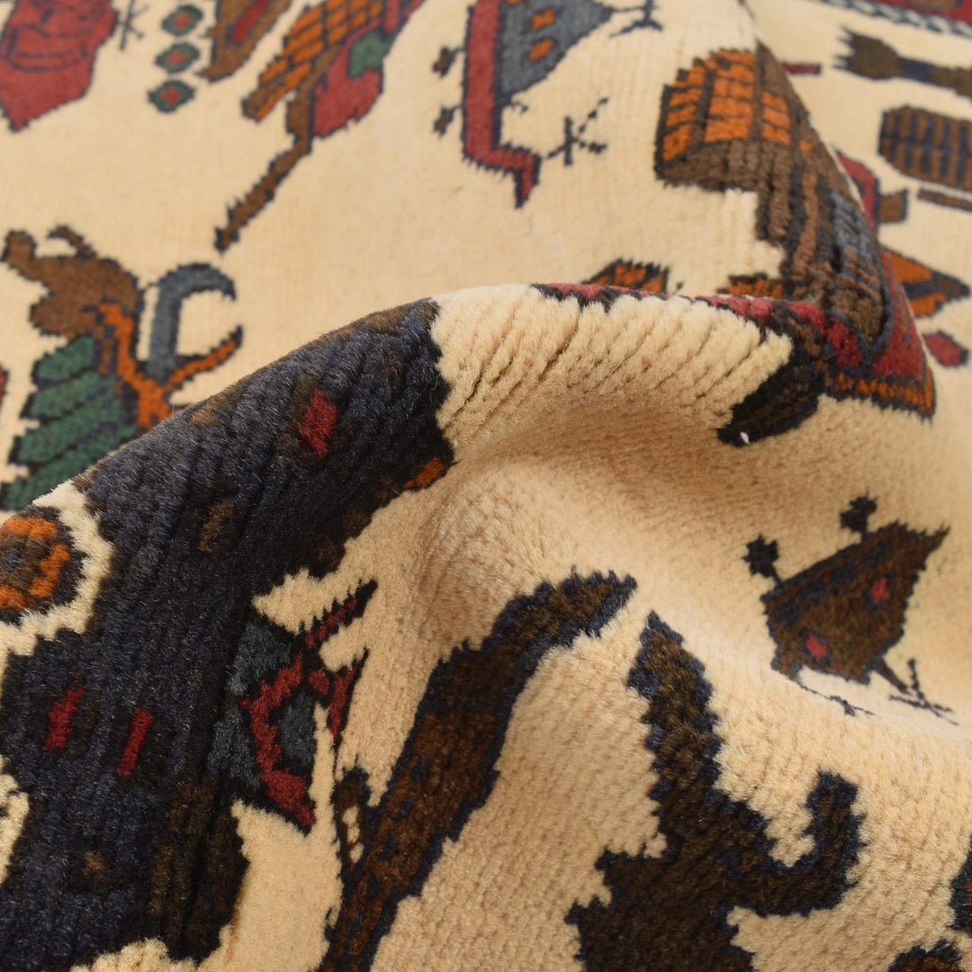Afghan War Rug 2' 7" x 4' 1" Hand-Knotted | No. AL53725