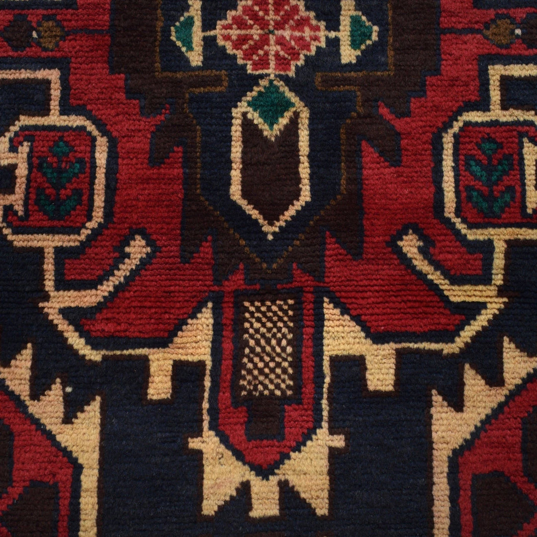 Afghan Baluchi Rug 3' 6" x 6' 3" Hand-Knotted | No. AL53775