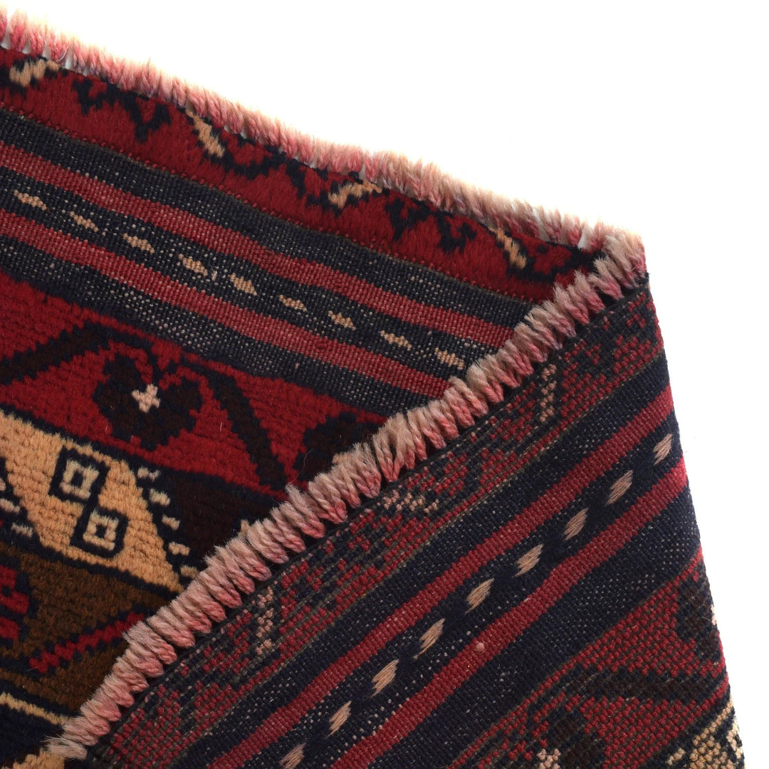Afghan Baluchi Rug 3' 6" x 6' 3" Hand-Knotted | No. AL53775