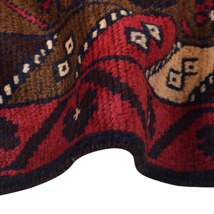 Afghan Baluchi Rug 3' 6" x 6' 3" Hand-Knotted | No. AL53775