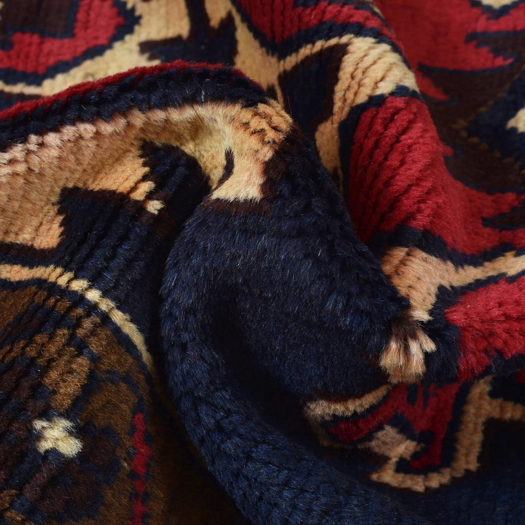 Afghan Baluchi Rug 3' 6" x 6' 3" Hand-Knotted | No. AL53775