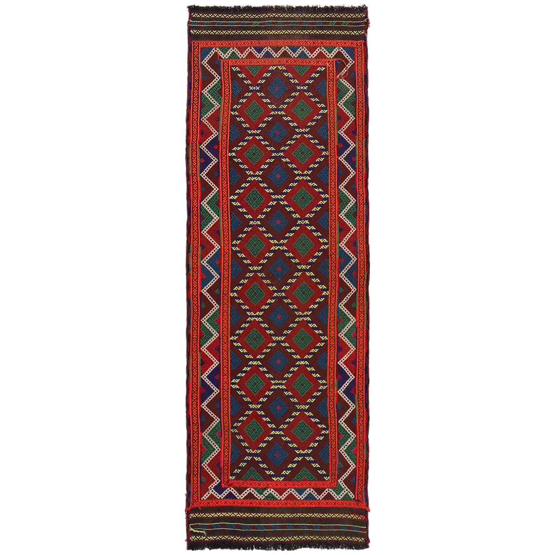 Afghan Suzuni Rug 2' 3" x 7' 3" Flat-Weave | No. AL53787
