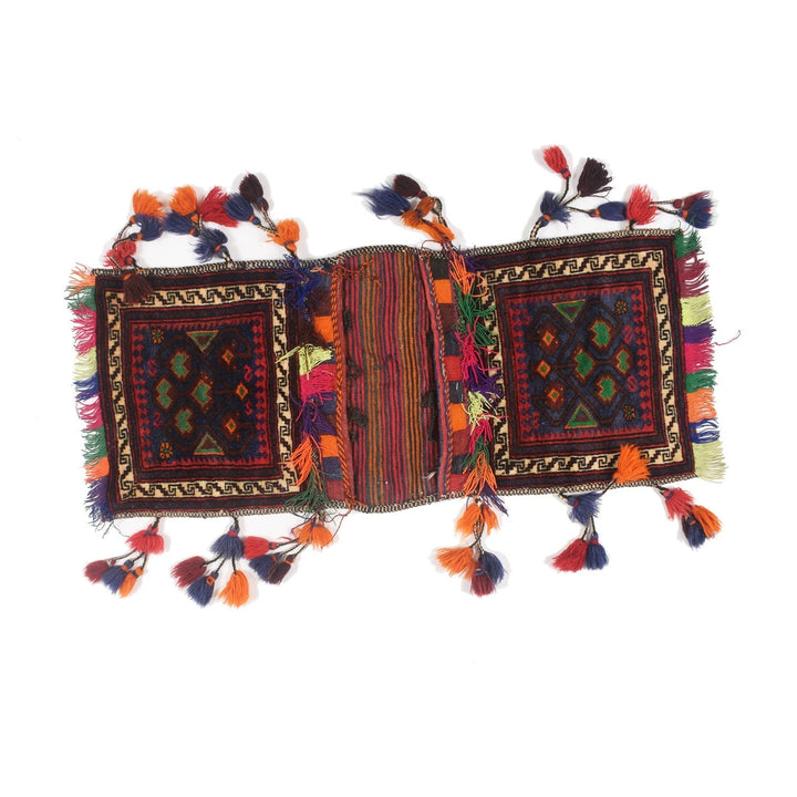 Afghan Saddle Bag Rug 1' 6" x 3' 6" Hand-Knotted | No. AL53801