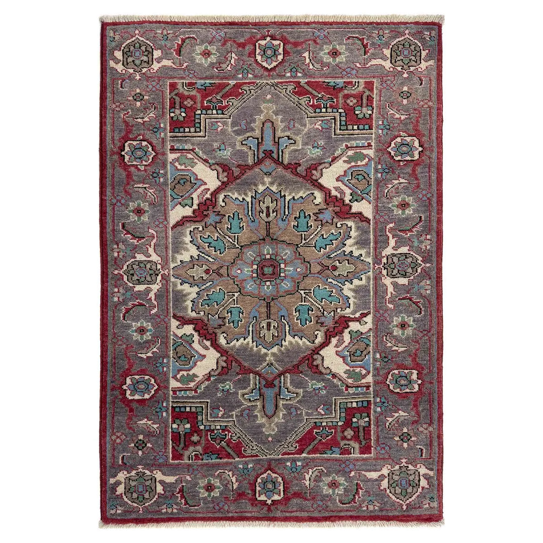 Afghan Heriz Rug 2'7" x 4'2" Hand-Knotted | No. AL53984