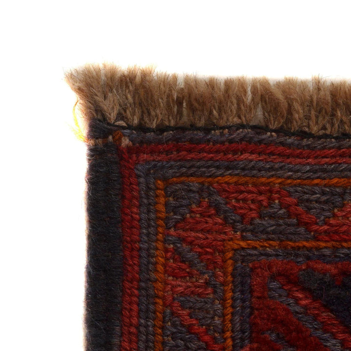 Red Afghan Mashwani Rug 7' 2" x 8' 10" Hand-Knotted | No. AL54020