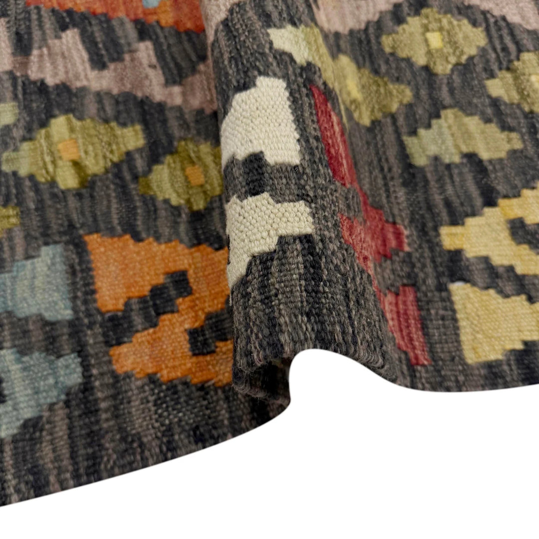 Afghan Vegetable Kilim Rug 3' 5" x 5' 1" Flat-Weave | No. AL541019