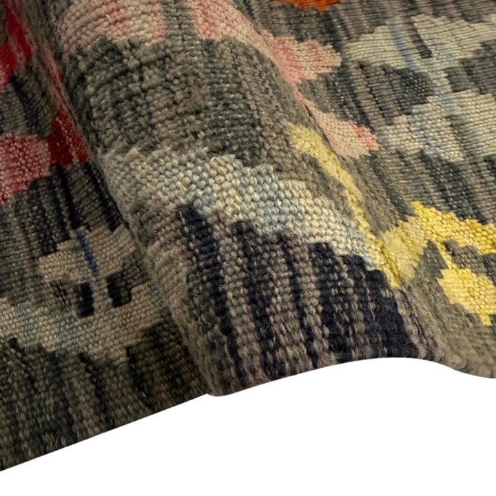 Afghan Vegetable Kilim Rug 6' 0" x 7' 8" Flat-Weave | No. AL541515