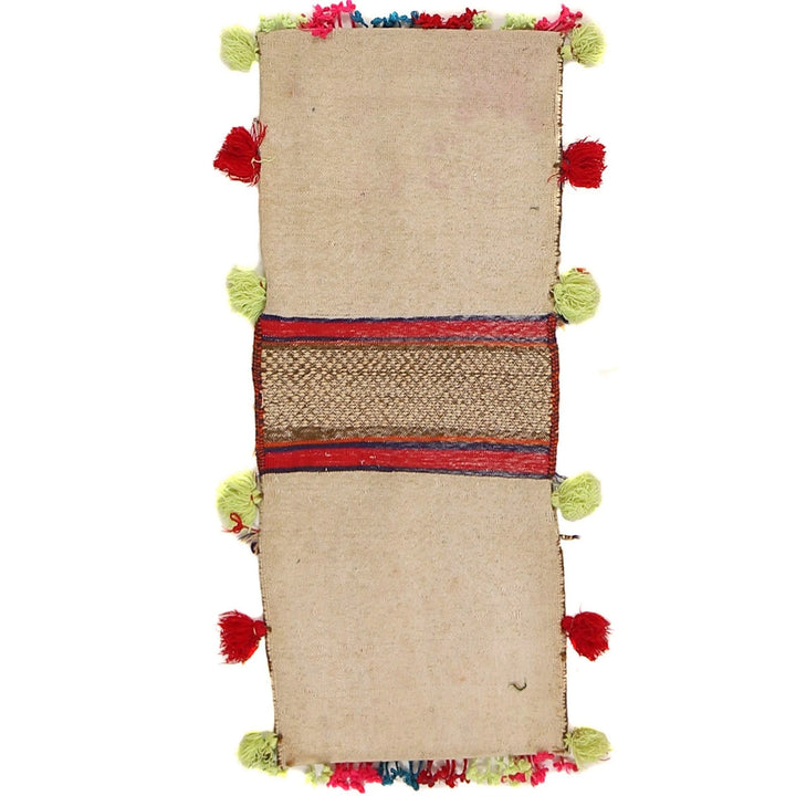 Afghan Belouch Saddle Bag 1' 1" x 2' 7" Hand-Knotted | No. AL54218