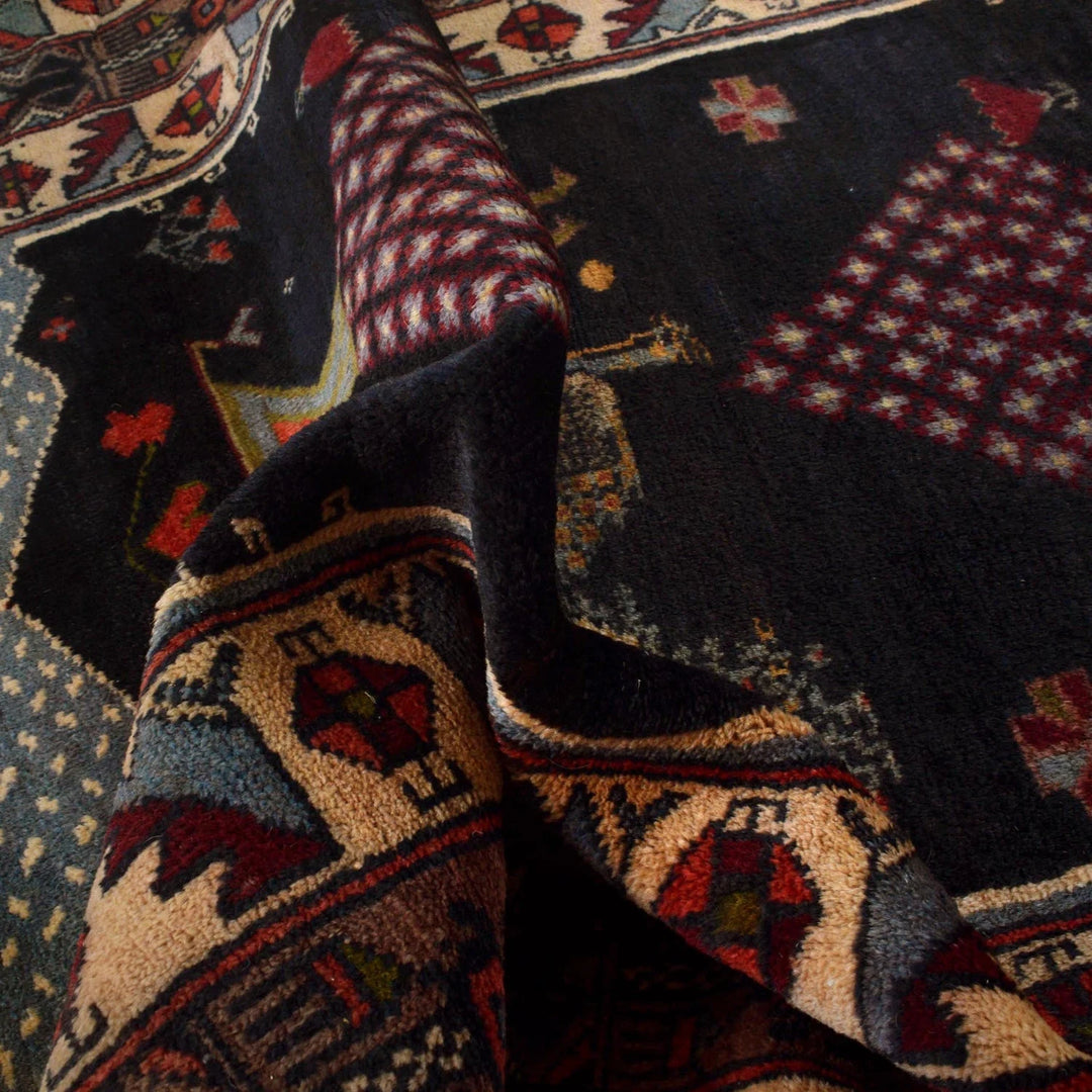 Afghan Pictorial Rug 3' 5" x 6' 0" Hand-Knotted | No. AL54236