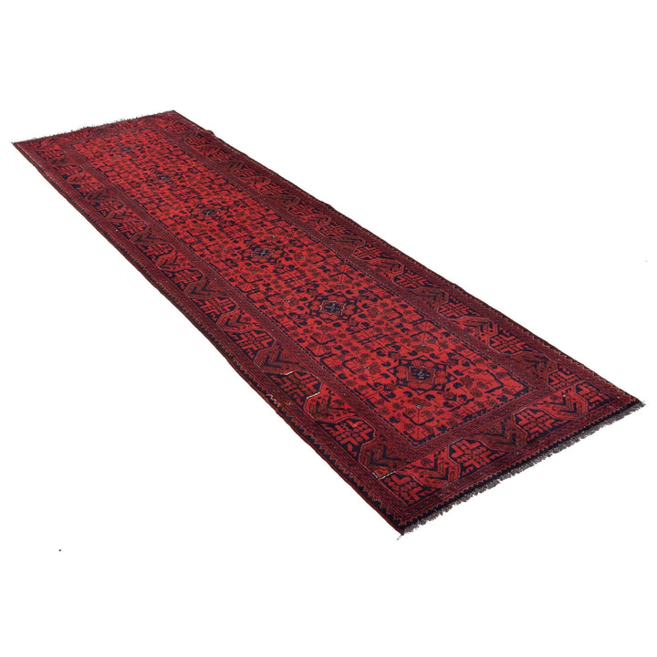 Red Afghan Khal Mohammadi Rug 2' 8" x 9' 7" Hand-Knotted | No. AL54316