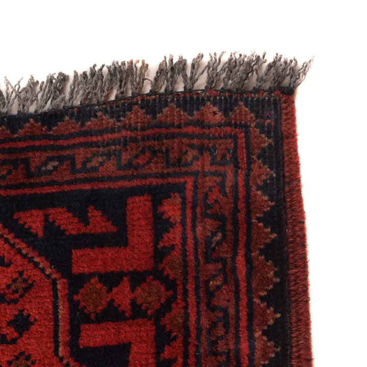 Red Afghan Khal Mohammadi Rug 2' 8" x 9' 7" Hand-Knotted | No. AL54316