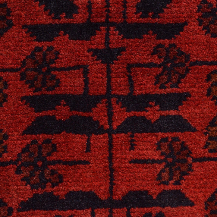 Red Afghan Khal Mohammadi Rug 2' 8" x 9' 7" Hand-Knotted | No. AL54316