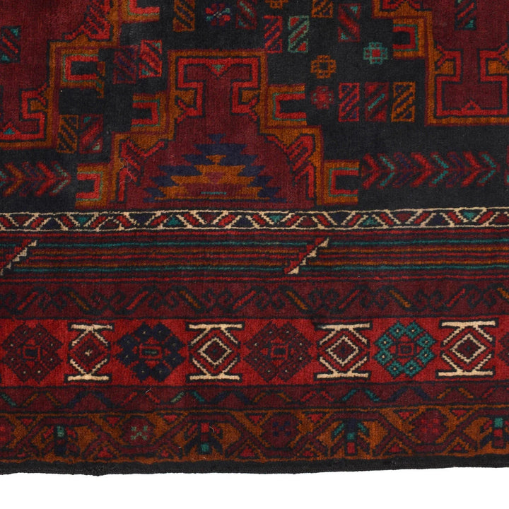 Afghan Baluchi Rug 4' 2" x 6' 2" Hand-Knotted | No. AL54403