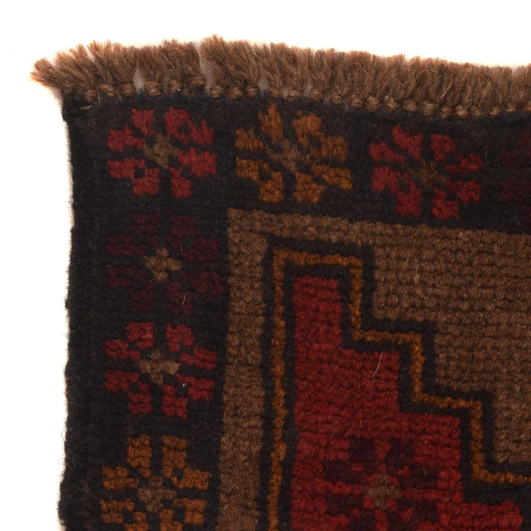 Afghan Baluchi Rug 2' 9" x 4' 6" Hand-Knotted | No. AL54407
