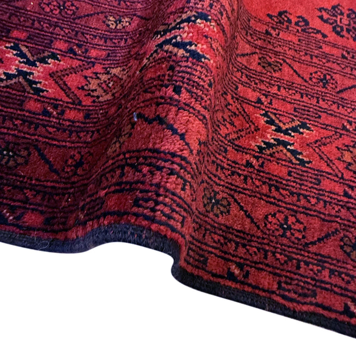 Red Afghan Khal Mohammadi Rug 6' 8" x 9' 2" Hand-Knotted | No. AL54551