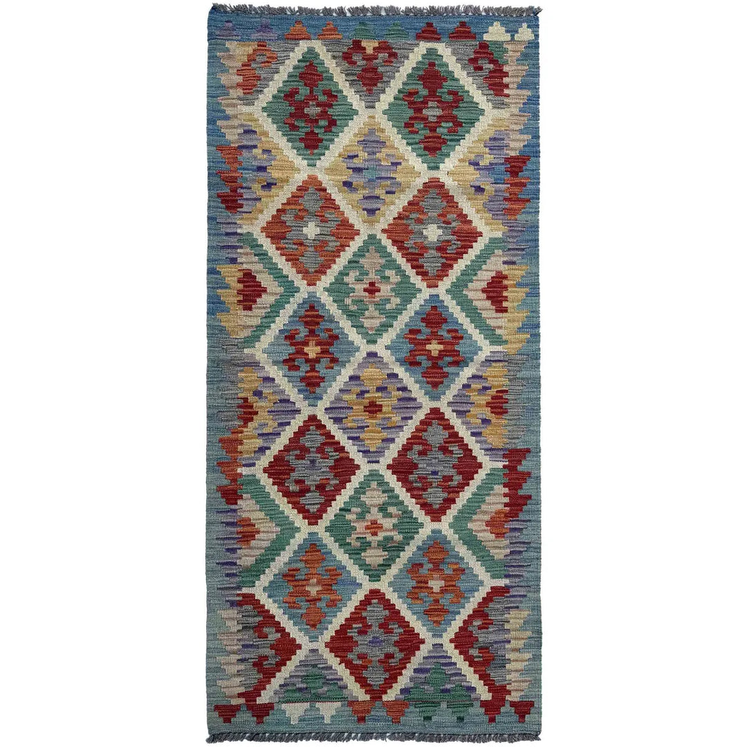 Afghan Vegetable Kilim Rug 2' 8" x 6' 7" Flat-Weave | No. AL54554