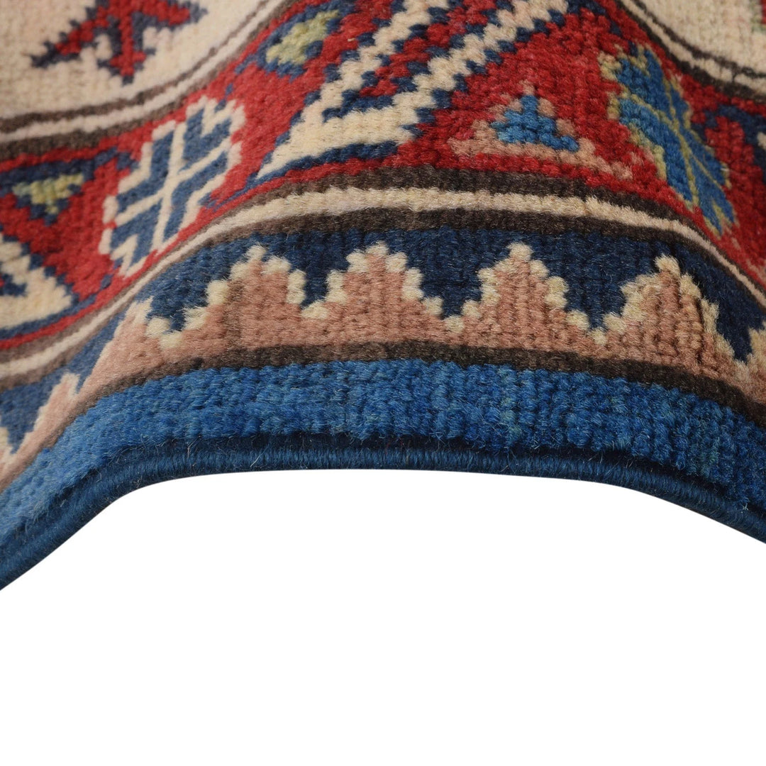 Blue Afghan Kazak Rug 8' 6" x 12' 8" Hand-Knotted | No. AL54567