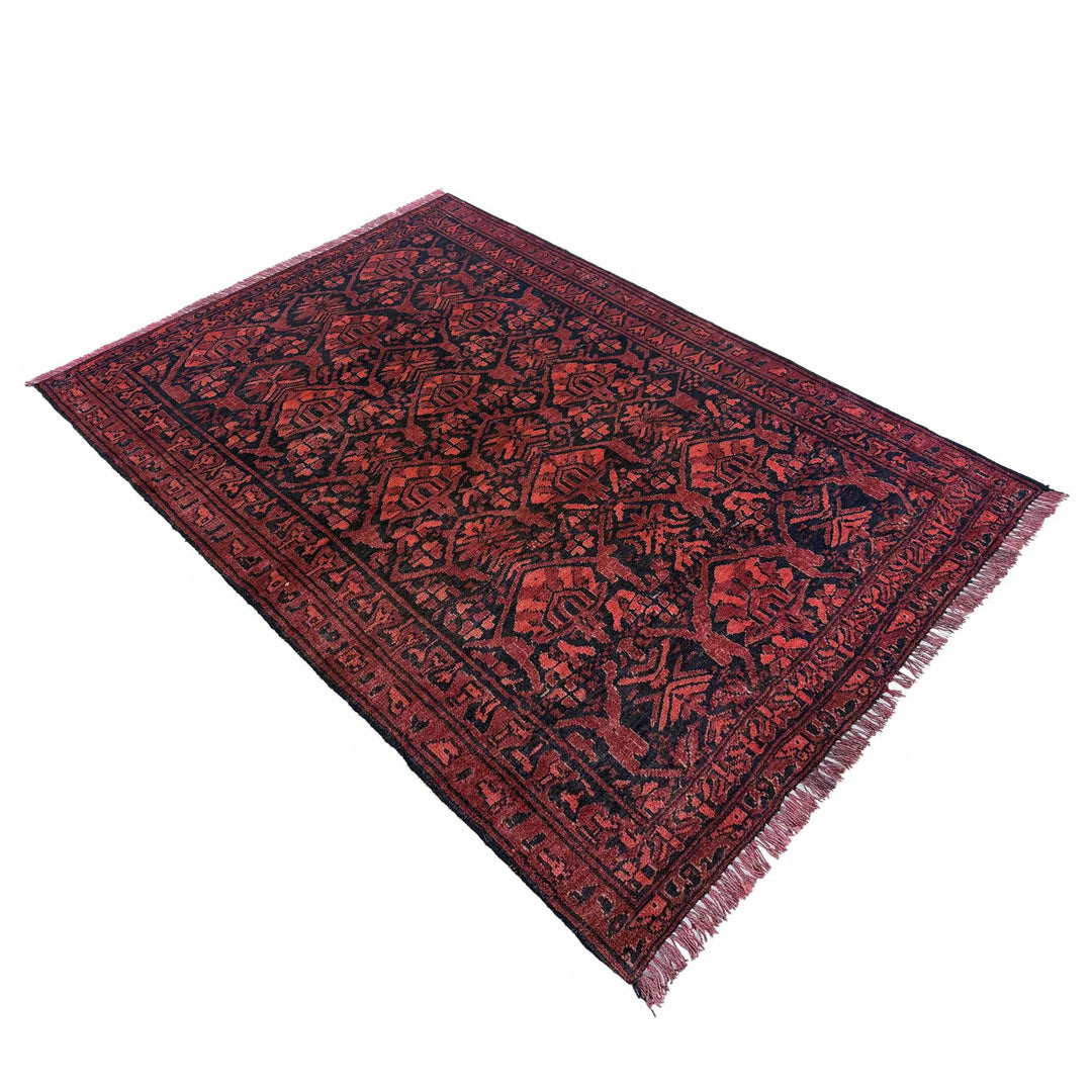 Afghan Baluchi Rug 2' 8" x 4' 1" Hand-Knotted | No. AL54571