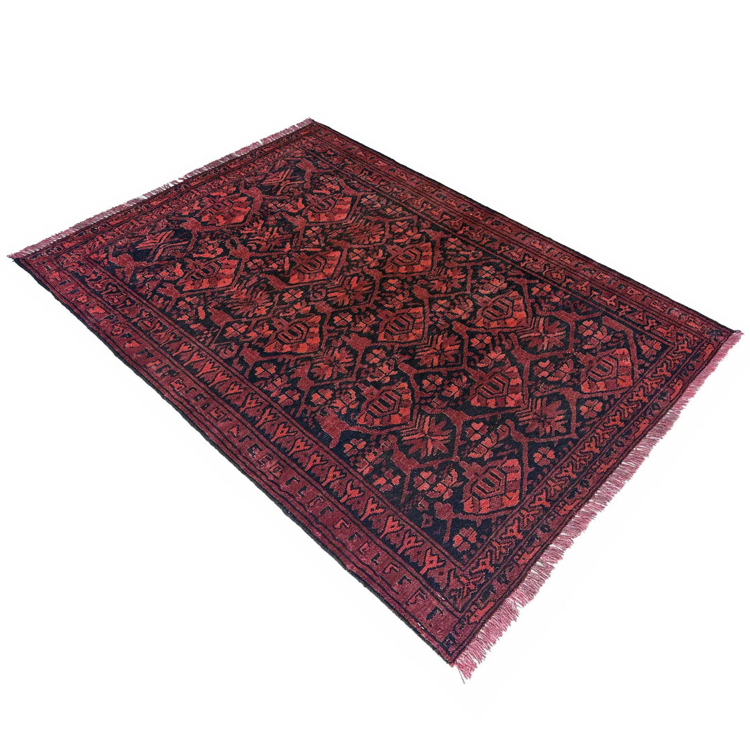 Afghan Baluchi Rug 2' 8" x 4' 1" Hand-Knotted | No. AL54571