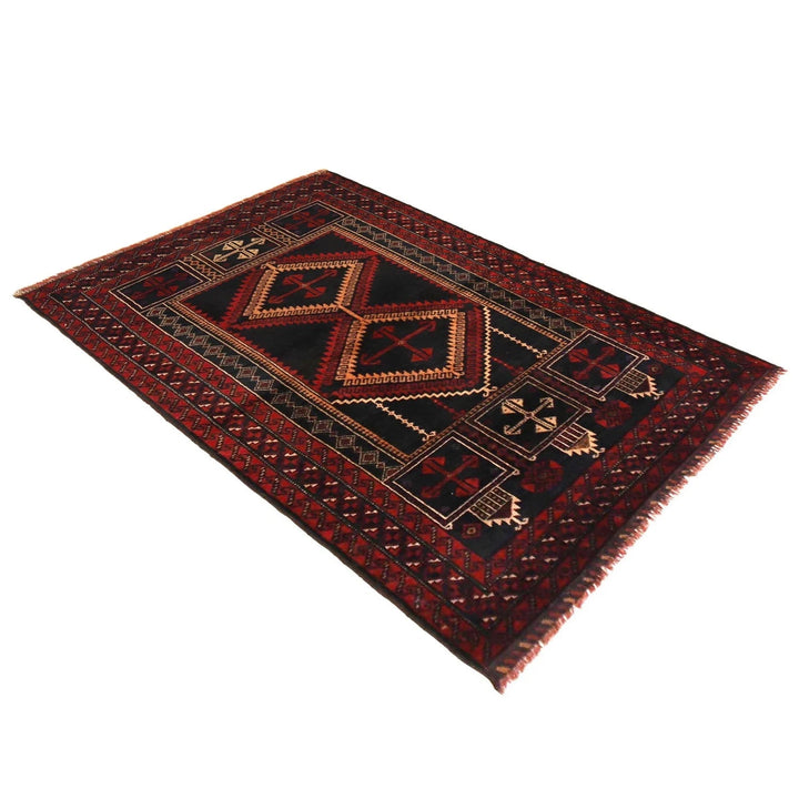 Afghan Prayer Rug 2' 11" x 4' 6" Hand-Knotted | No. AL54624