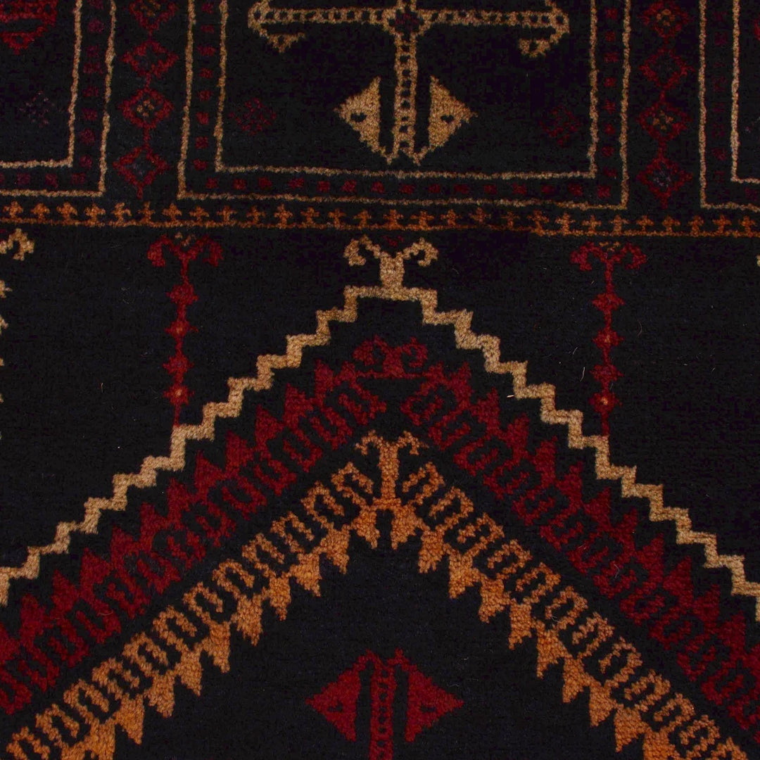 Afghan Prayer Rug 2' 11" x 4' 6" Hand-Knotted | No. AL54624