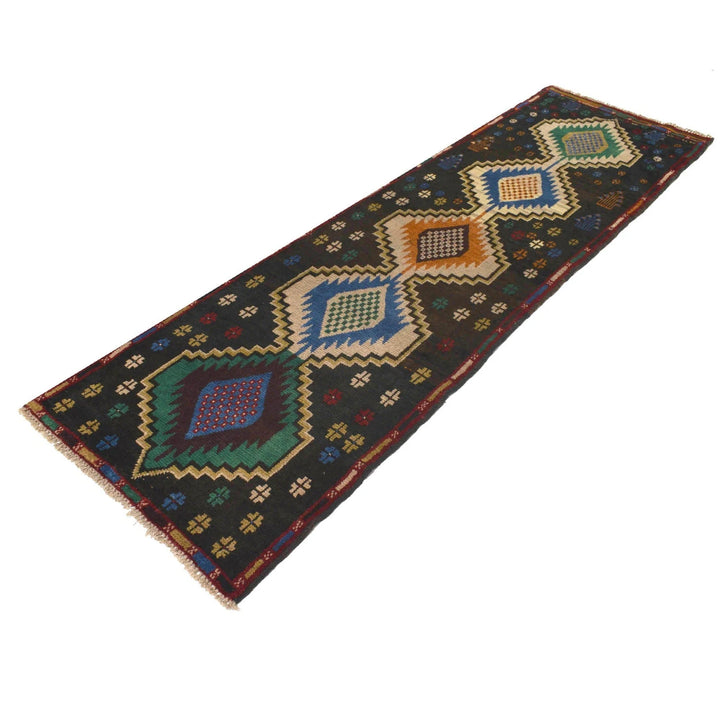 Afghan Baluchi Rug 2' 8" x 9' 2" Hand-Knotted | No. AL54633