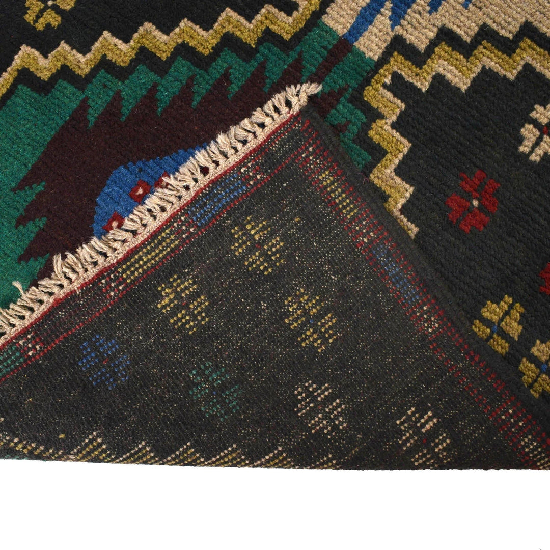 Afghan Baluchi Rug 2' 8" x 9' 2" Hand-Knotted | No. AL54633