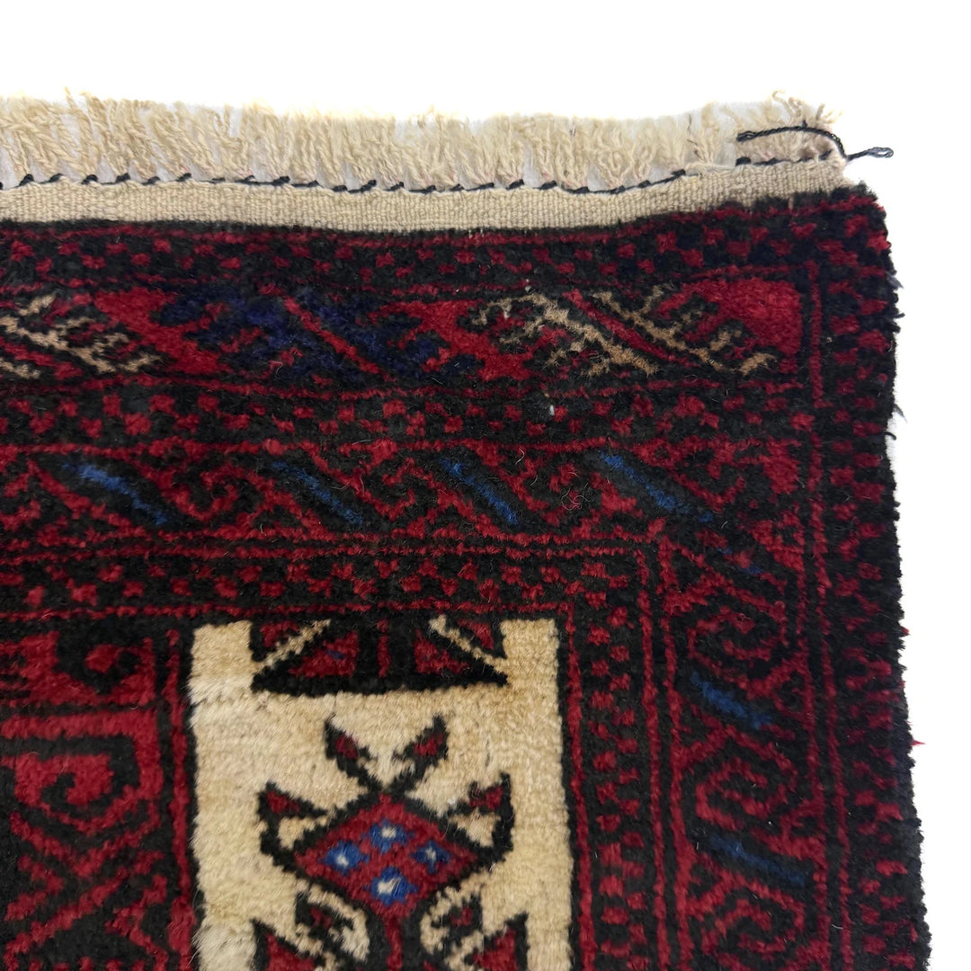 Afghan Prayer Rug 2' 9" x 4' 0" Hand-Knotted | No. AL54638