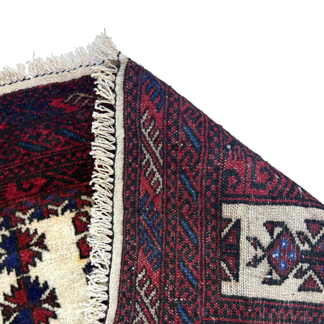 Afghan Prayer Rug 2' 9" x 4' 0" Hand-Knotted | No. AL54638